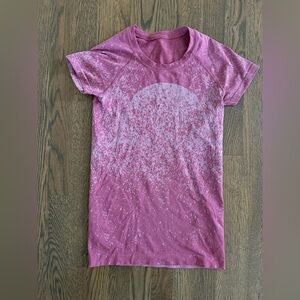 Lululemon Women's Pink/Purple Speckled Active Tee